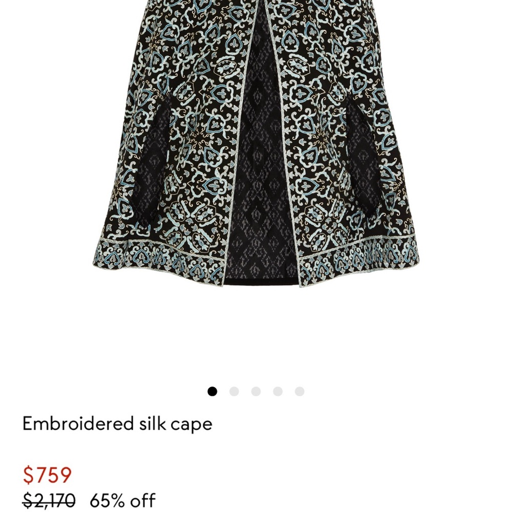 Talitha Silk Embroidered Cape